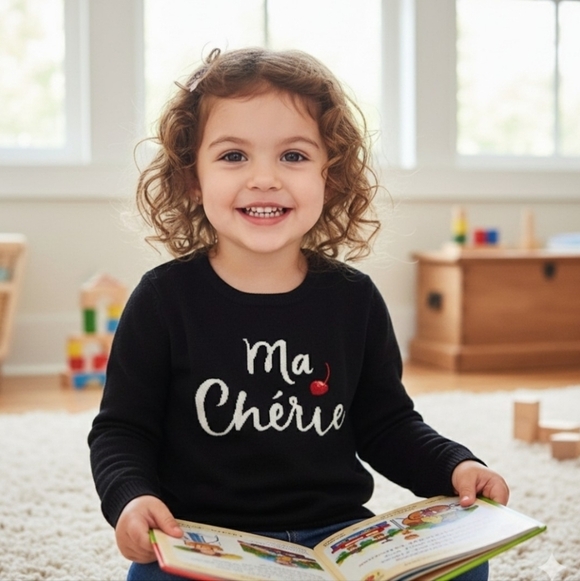 kate spade Other - Kate Spade New York Ma Chérie Toddler Black Sweater Sizes 3Y